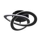 Plafón de techo negro de aluminio, Sikko, 35W, 4000K LED