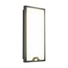 Aplique exterior con sensor de movimiento negro de acero, Lydian, 16W, 3000K LED, IP44