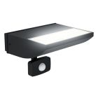 Aplique exterior con sensor de movimiento negro de aluminio, Samuel, 10,5W, 3000K LED, IP44
