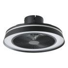 Ventilador de techo negro de plástico, Najma, 25,2W, RGBW LED, con mando a distancia