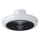Ventilador de techo blanco de plástico, Henny, 8,5W, ajustable entre luz blanco cálido y frío LED, con mando a distancia