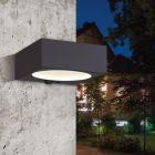 Aplique solar exterior negro de plástico, Daud, 6,5W, 4000K LED, IP54