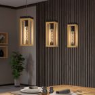 Lámpara colgante de madera marrón, Jasmina