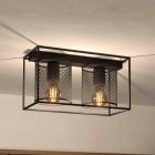 Lámpara de techo negra de aluminio, Thiemo