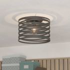 Lámpara de techo negra de aluminio, Tein