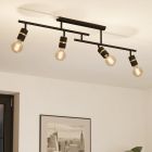 Foco de techo negro de aluminio, Jelger