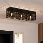 Lámpara de techo negra de aluminio, Lennaert