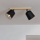 Foco de pared de madera marrón, Teddy