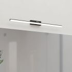 Espejo con luces negro de plástico, Keisha, 5W, ajustable entre luz blanco cálido y frío LED, IP44