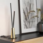 Lámpara de mesa negra de aluminio, Leintje, 6,8W, 3000K LED, con interruptor