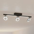 Foco de techo negro de aluminio, Madelinde, 3,2W, 3000K LED