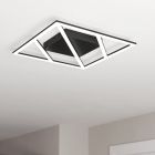 Plafón de techo negro de aluminio, Kenley, 21W, ajustable entre luz blanco cálido y frío LED, regulable en 3 pasos