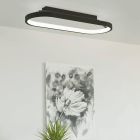 Lámpara de techo negra de aluminio, Maira, 27W, 3000K LED, regulable en 3 pasos
