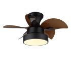 Ventilador de techo níquel de metal, Mahmut, 22W, white switch LED, con mando a distancia