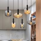 Lámpara colgante negra de vidrio, Marjolein