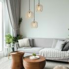 Lámpara colgante marrón de metal, Abubakar