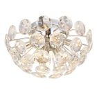 Lámpara de techo cromada de cristal, Viresh