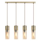 Lámpara colgante ámbar de vidrio, Xena