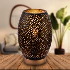 Lámpara de mesa negra de metal, Bilboa