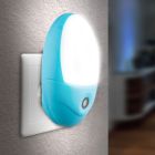 Luz nocturna infantil azul de plástico, Ather, 1W, 6500K LED