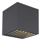 Aplique up down antracita de aluminio, Moesha, 6W, 3000K LED, IP54