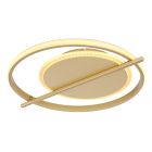 Plafón de techo dorado de aluminio, Reinald, 36W, 3000K LED