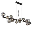 Lámpara colgante negra de vidrio, Melinda