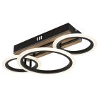 Lámpara de techo negra de metal, Benedicte, 21W, white switch LED