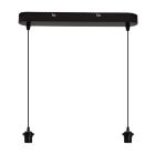 Lámpara colgante sin pantalla negra de aluminio, Rika