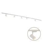 3M sistema iluminación carril monofásico blanco + 5 Elena focos de carril