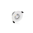 Downlight blanco de vidrio, Rexe, 9W, 3000K LED, IP65
