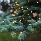 Luces de Navidad LED de 7,2 m con batería, 96 lámparas, interior y exterior