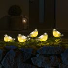5 LED pájaros, para interior y exterior