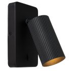 Foco de pared moderno negro, Clubs, con interruptor