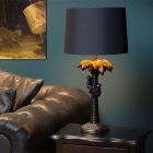 Lámpara de mesa retro negra, Extravaganza Coconut, con interruptor