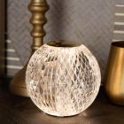 Lámpara de mesa moderna transparente, Cintra, 1,5W, 2700K LED, regulable en 3 pasos