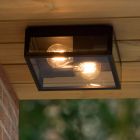 Plafón de techo moderno negro, Dukan, IP65