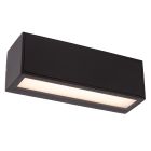 Aplique exterior con sensor crepuscular moderno negro, Sutton, 1,5W, 3000K LED, IP54