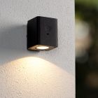 Aplique solar exterior moderno negro, Ramin, 1W, 2850K LED, IP54