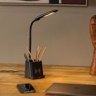 Flexo moderno negro, Penny, 4,7W, 3000K LED, con interruptor
