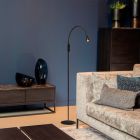 Lámpara de pie de lectura moderna negra, Zozy, 3W, 3000K LED, regulable en 3 pasos