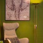 Lámpara de pie de lectura moderna bronce, Champion, 20W, 3000K LED, con interruptor