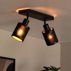 Lámpara de techo de bambú negra, Tagalog