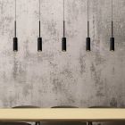 Lámpara colgante moderna negra, Tubule