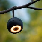 Aplique de pared recargable moderno negro, Lunex, 2W, 3000K LED, IP54, con interruptor