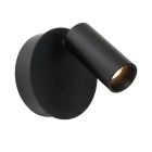 Aplique de pared recargable moderno negro, Toni, 2W, 2700-4000K, con regulador táctil