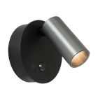 Aplique de pared recargable moderno gris, Toni, 2W, 2700-4000K, con regulador táctil