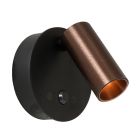 Aplique de pared recargable moderno marrón, Toni, 2W, 2700-4000K, con regulador táctil