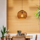 Lámpara colgante de ratán amarilla, Moloko