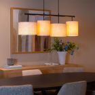 Lámpara colgante rústica beige, Maya